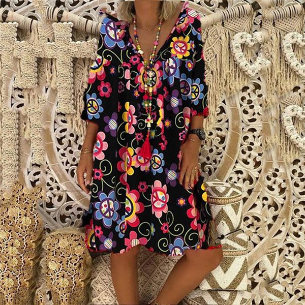 

summer women dresses fashion o neck women floral print dress summer short sleeve dresses party wedding vestido, Black;gray