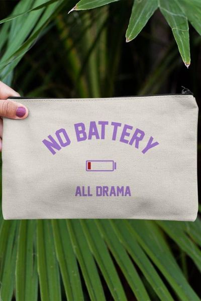 

angemiel clutch no battery all drama portfolio hand makeup bag, Silver