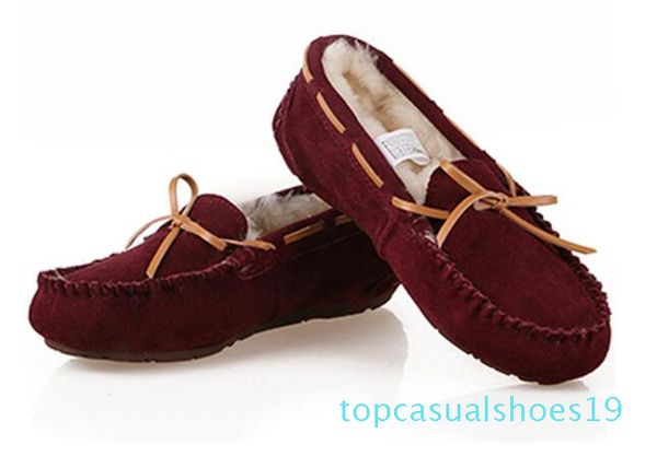 

sell new classic design australia us low winter warm shoes boots real leather bowknot women's snow leisure boots shoes t19, Black