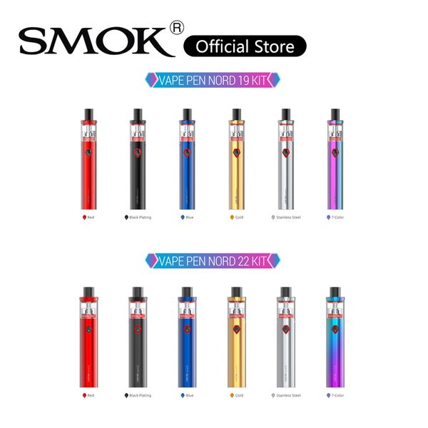 

SMOK Vape Pen Nord 22 Kit с баком 3,6 мл встроенная батарея 2000 мАч специальный держатель головки катушки одно устройство управления кнопкой 100% оригинал