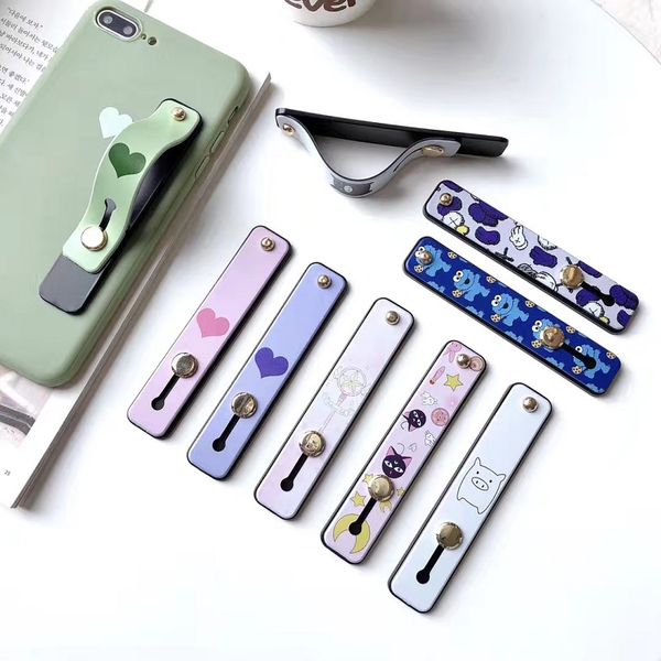 

designer phone kickstand creative hidden finger ring 3m water gel adhesive reusable various patterns phone holder