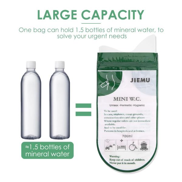 

4pcs 700ml emergency portable car urine bags vomit bags mini mobile toilets for men women kids using outdoors mini w.c