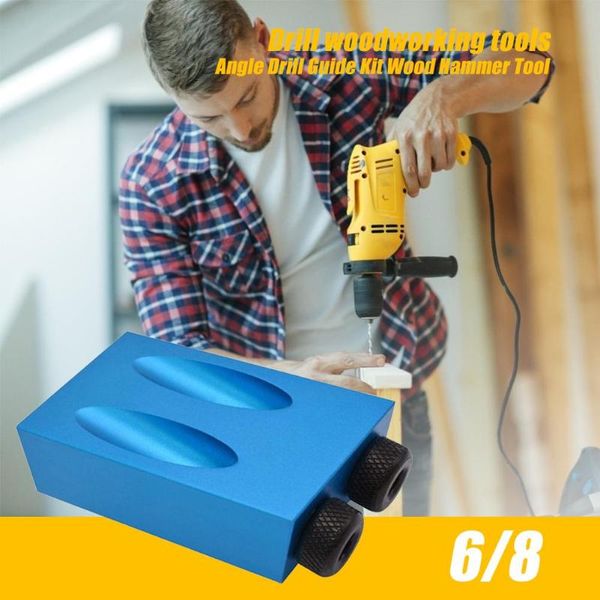 

woodworking oblique hole locator drill guide set pocket hole jig kit drill guide set puncher locator with fittings