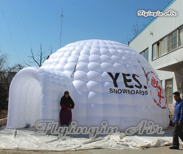 Tente gonflable adaptée aux besoins du client de dôme d'explosion d'igloo de salon commercial de publicité diamètre de 8m avec le logo imprimé pour la partie et l'événement