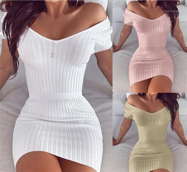 

v neck solid color bodycon dress feamles one step pack hip dresses womens ol summer dress summer designer hook flower, Black;gray