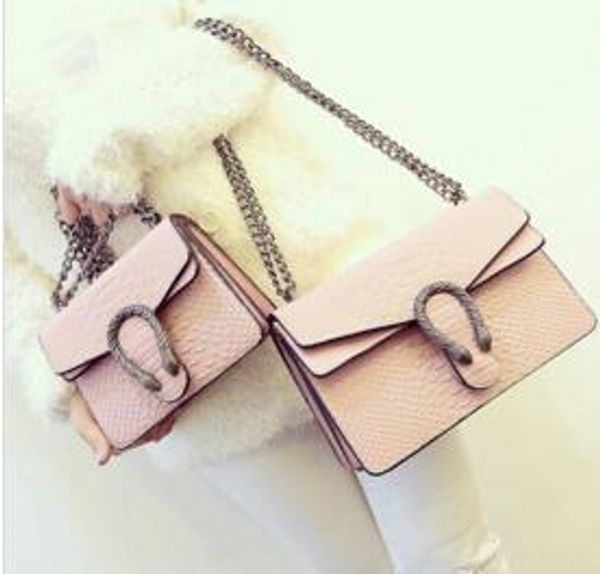 

2019 new designer handbags snake leather embossed fashion women bag chain crossbody bag brand designer messenger bag sac a main