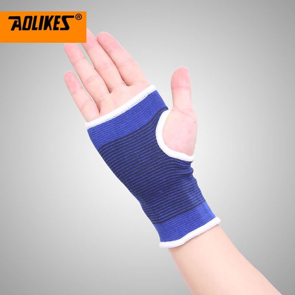 

aolikes 1pair wrist support sports keep warm wristband bracer hand palm protector wrist wraps weightlifting guard, Black;red