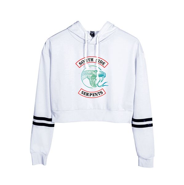 

casual white riverdale crop hoodies women fashion comfortable cotton spring autumn hip hop women girls hoodie sweatshirts, Black