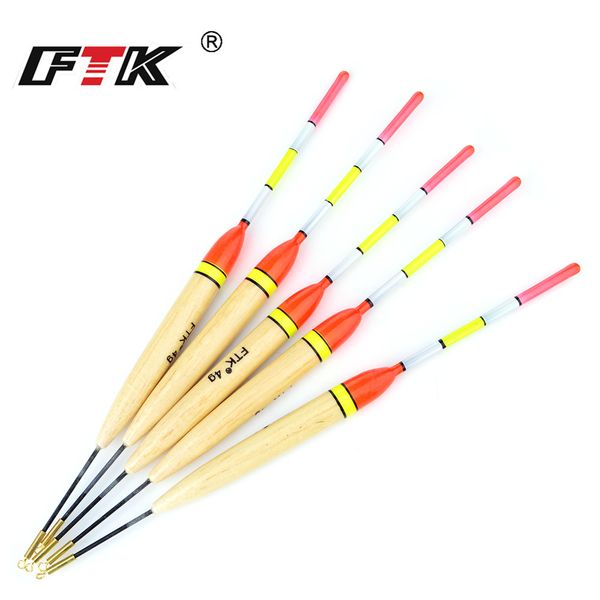 

ftk 5pcs/pack 4g/5g/6g/7g barguzinsky fir float 20cm-22cm fishing float vertical buoy fishingtackle for carp fishing