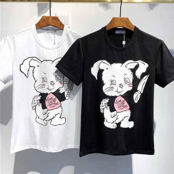 

2019 mens t shirts new mens clothing summer casual streetwear brand shirts men and women luxury shirts m-3xl, White;black