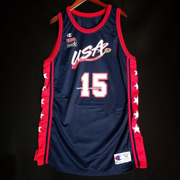 

100% stitched hakeem olajuwon usa olympics pro cut champion jersey mens vest size xs-6xl stitched basketball jerseys ncaa, Black;blue