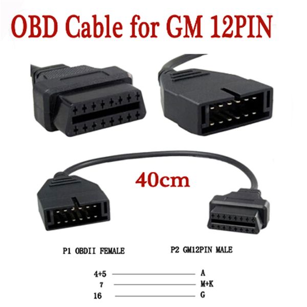 

для g-m 12 pin 12pin obd 2 разъем адаптер для gm12 pin obd2 obdii автоаксессуары диагностический удлинительный кабель 16
