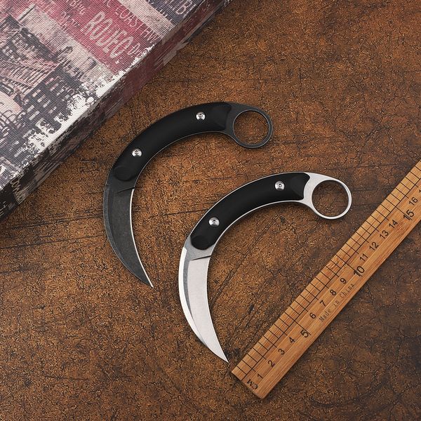 Coltello da combattimento tattico per autodifesa all'aperto bocca d'aquila affilato 440C lama fissa CS GO coltello da artiglio esterno sopravvivenza tasca da caccia dritta EDC