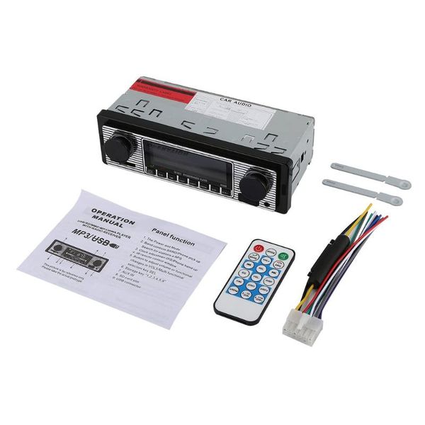 

bluetooth vintage авторадио mp3-плеер стерео usb aux klassieke auto stereo audio автомобильный mp3-плеер вход eq 4-полосная выход rca