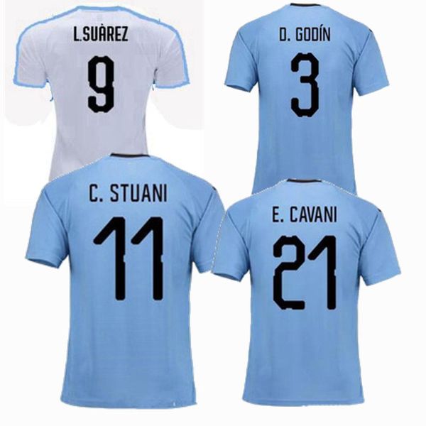 

2019 2020 uruguay soccer jerseys e.cavani .suarez d.godin home away 19 20 football shirt s-2xl, Black;yellow
