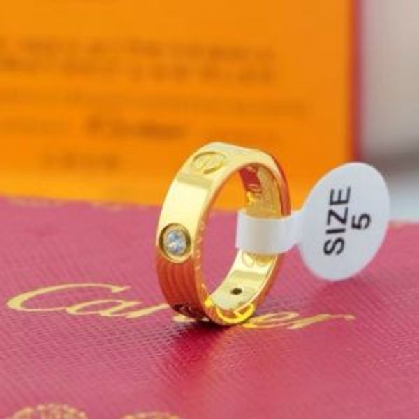 

2019 new 316l cartier titanium love teel nail ring lover band ring ize for women and men brand jewelry no original box