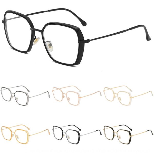

2019 square frame small fragrant plain blue-proof glasses fashion artistic glasses frame, Silver