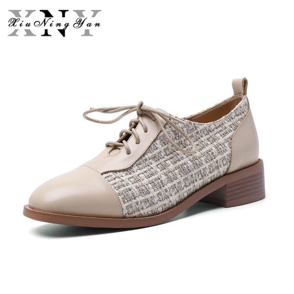 

2020 women's shoes fashion vintage tassel patent leather oxfords for women lace up sqaure heel fringe ladies flats brogue shoes, Black