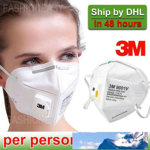 

3m kn95 mask 9001v ffp2 face masks anti-dust and flu, virus, smoke and allergies adjustable reusable n95 mask protection dhl ing