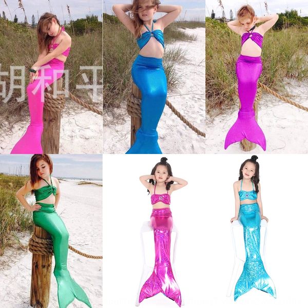 

56ksv children's swimwear princess tail swimming beach split children's mermaid swimwear girl swimsuit princess mermaid tail suit, Black