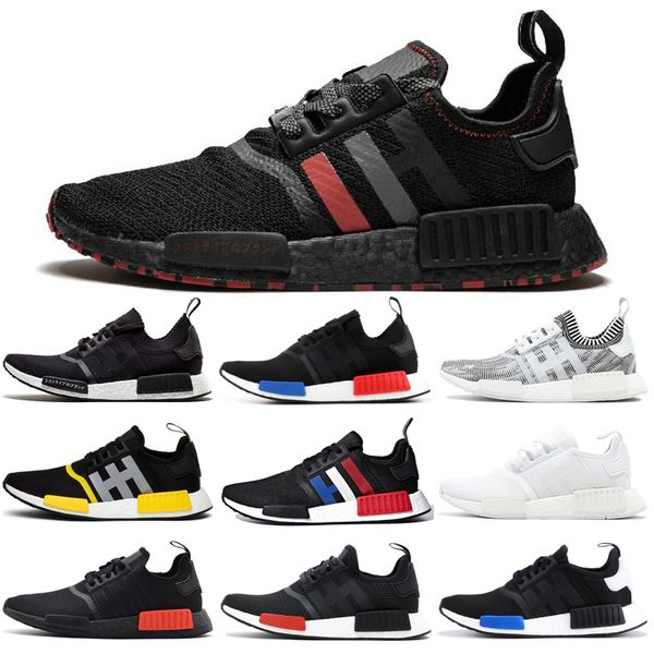 

r1 running shoes for women men og atmos japan solar red thunder tri-color triple white black mens trainer sports sneaker ing