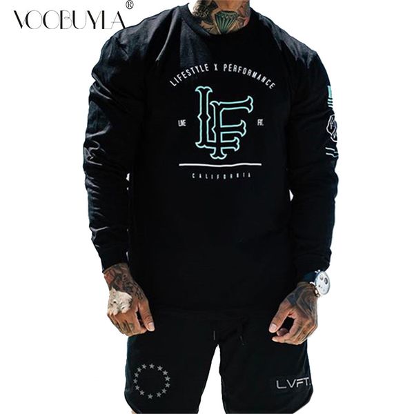 

voobuyla спорт shirt мужчины фитнес бег футболки с длинным рукавом спортивные топ упругие спортивная gym бодибилдинг обучение футболки