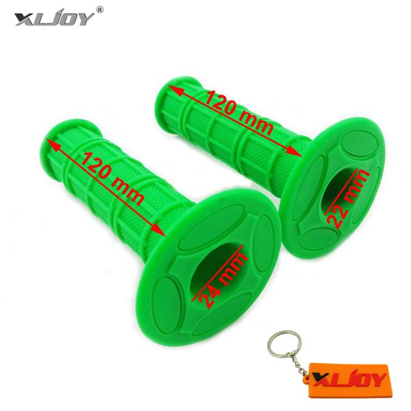 

universal 7/8" 22mm soft rubber handlebar hand grips dark green for 110cc 125cc 140cc pit dirt bike atv quad go kart motorcycle