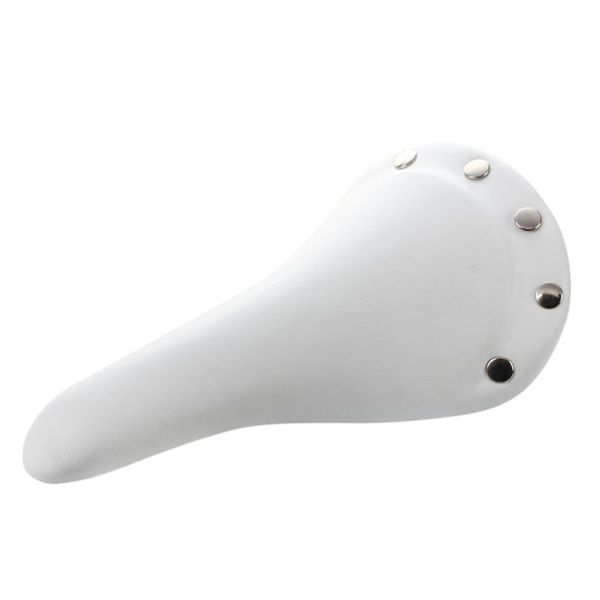 

new white vintage retro riveted road fixie bike saddle bicycle seat fixed gear