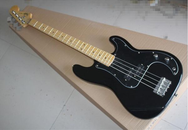 

четыре струна электрический бас черный корпус черный охранник пластина клен накладка, электрическая гитара, поддержка настройки, свободная п