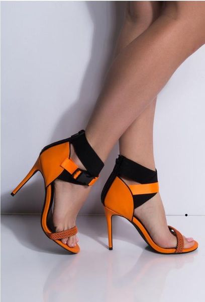 

real leather shoes woman high heel sandal for women sandals summer heels large size 2020 women's red heeled comfort, Black
