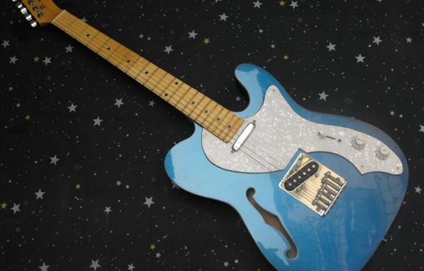 

telecaster jazz электрическая гитара синий бесплатная доставка