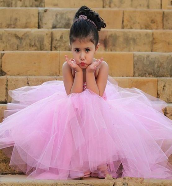 

pink flower girl dresses with crystals beautiful girl pageant dress formal occasion party, White;blue