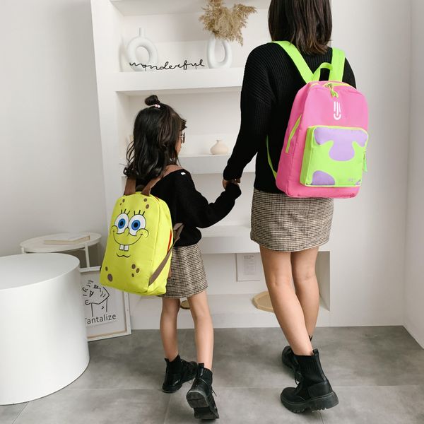 

korean-style-style contrast color children backpack older children junior high school young student's burden relieving schoolbag