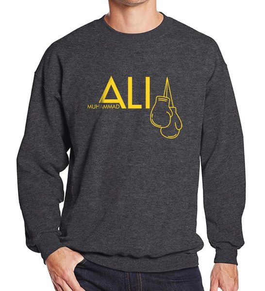 

2019 autumn winter men's hoodies muhammad ali fashion sweatshirt for men brand-clothing fleece men's sportswear tracksuit hoody, Black