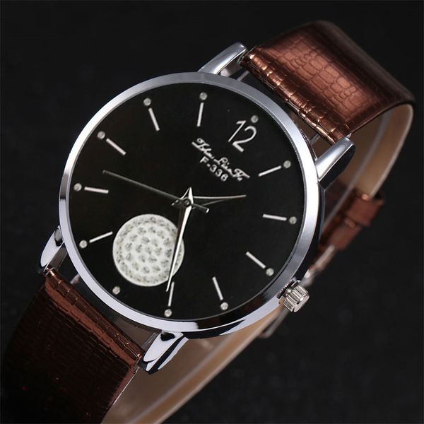 

brand new quartz watch men's leather strap korean ladies women wrist watches dress watch gifts wrist party decoration rose gold, Slivery;brown
