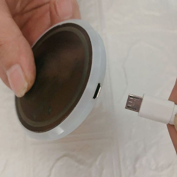 

led car lights 7 colors changing usb charging mat luminescent cup pad b36b