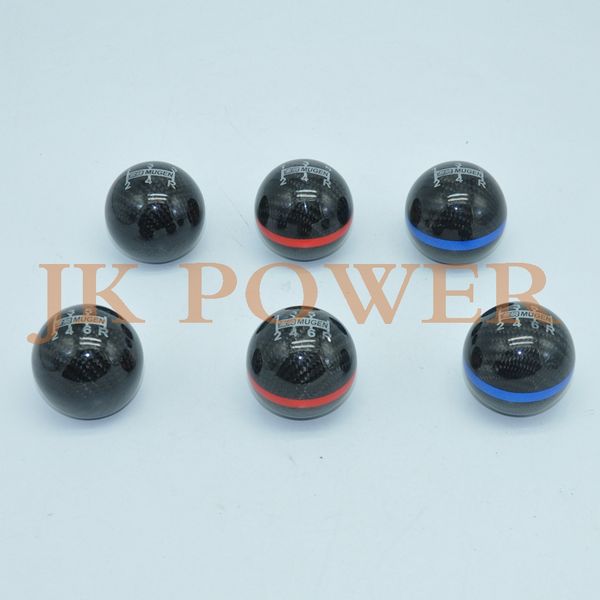 

jk red black blue carbon fiber mugen gear shift knob 6 speed 5 speed universal mt spherical ring shift knob