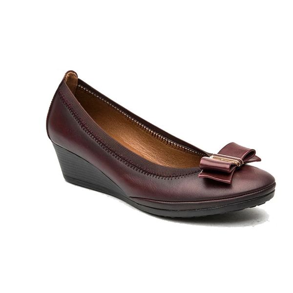 

new style middle age classical wedge shoes women with removable insole, Black