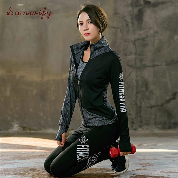 

женщины йога установить леггинсы лосины шорты sweatpants куртка жилет спорт бюстгальтер бег бег фитнес центр тренировки set tracksuit, White;red
