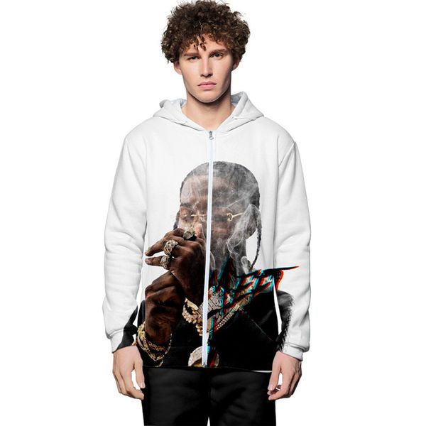 

певица смок mens печати толстовки с длинным рукавом с капюшоном мужчины пуловеры толстовки кардиган zipper мужчины вскользь фуфайки, Black