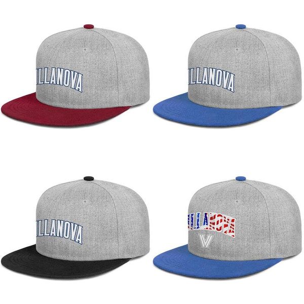

villanova wildcats basketball usa flag logo for men and women flat edge trucker adjustable cap golf fitted personalized hats pink breast, Blue;gray