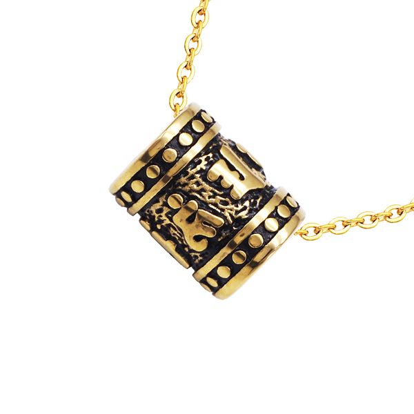 

tibetan buddhist yoga bohemian stainless steel jewelry pendant necklace, Silver