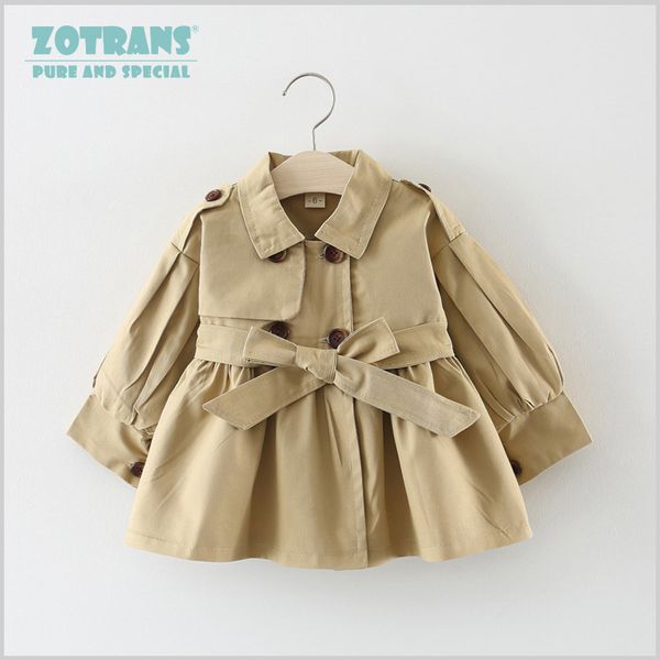

newborn baby girls coat cool jackets autumn infant toddler windbreaker spring kids outerwear children coat with belt 0-36m, Blue;gray