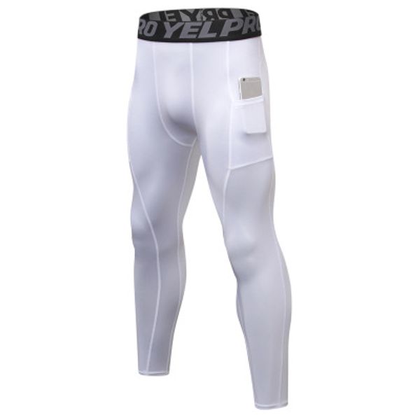 

males sports sweat pants mens fitness trousers with pockets pro running training sports stretch quick-drying tight pants 2020, Black