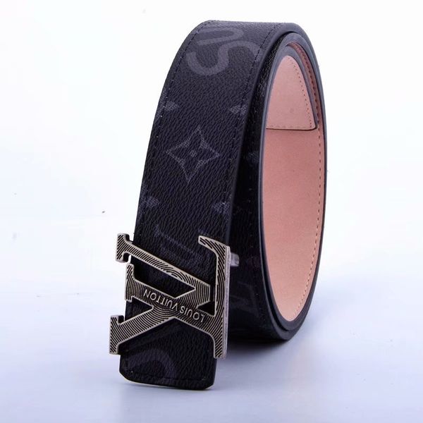 

2020 new belt mens woman branded smooth buckle letter belts width 3.8cm 3 colors high quality, Black;brown