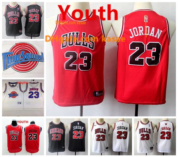 

kids michael throwback jordon jersey black red white authentic nba chicago bulls youth 23 michael jd basketball jerseys