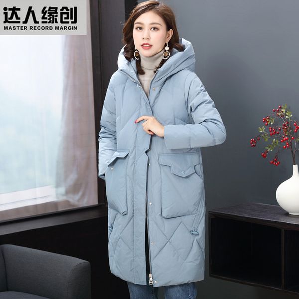 

luxury womens down coats with hood miegofce 2019 winter outwear casual warm brands jackets plus size blue long ship, Black