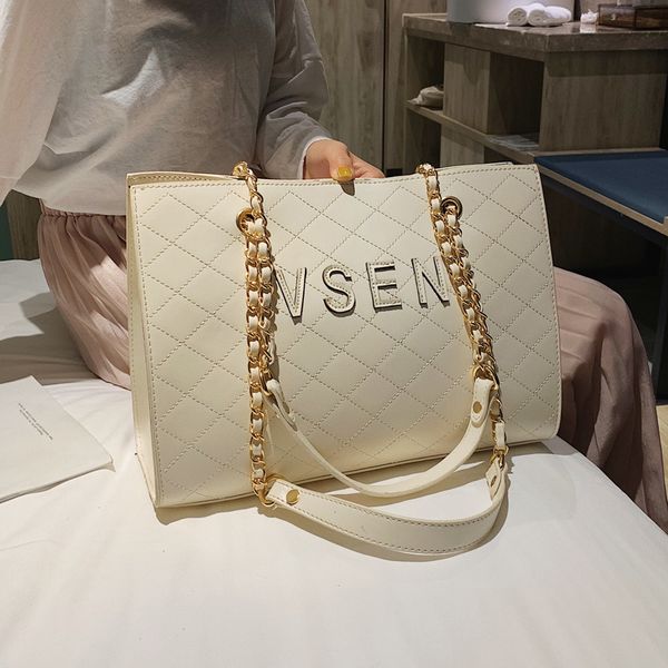 

elegant female large tote bag 2019 fashion new pu leather women's designer handbag chain shoulder messenger bag