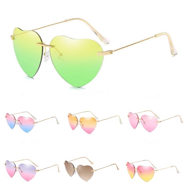 

yxvaxl 1 1pcs new to fashion hexagonal heart-shaped sunglasee gunmetal frame green glass lens uv400 protection black case. #8946, White;black