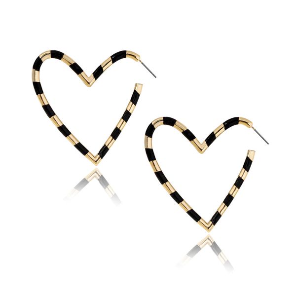 

explosion earrings drop oil multicolor fashion trend heart-shaped alloy earrings female, Silver